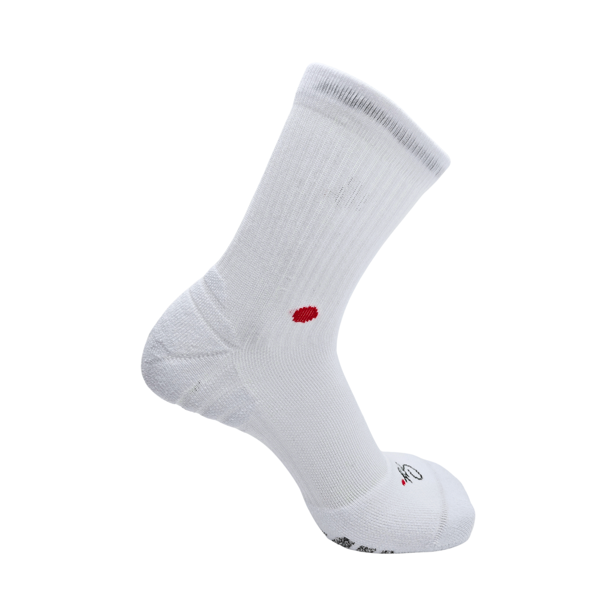 White SY crew sock, side view