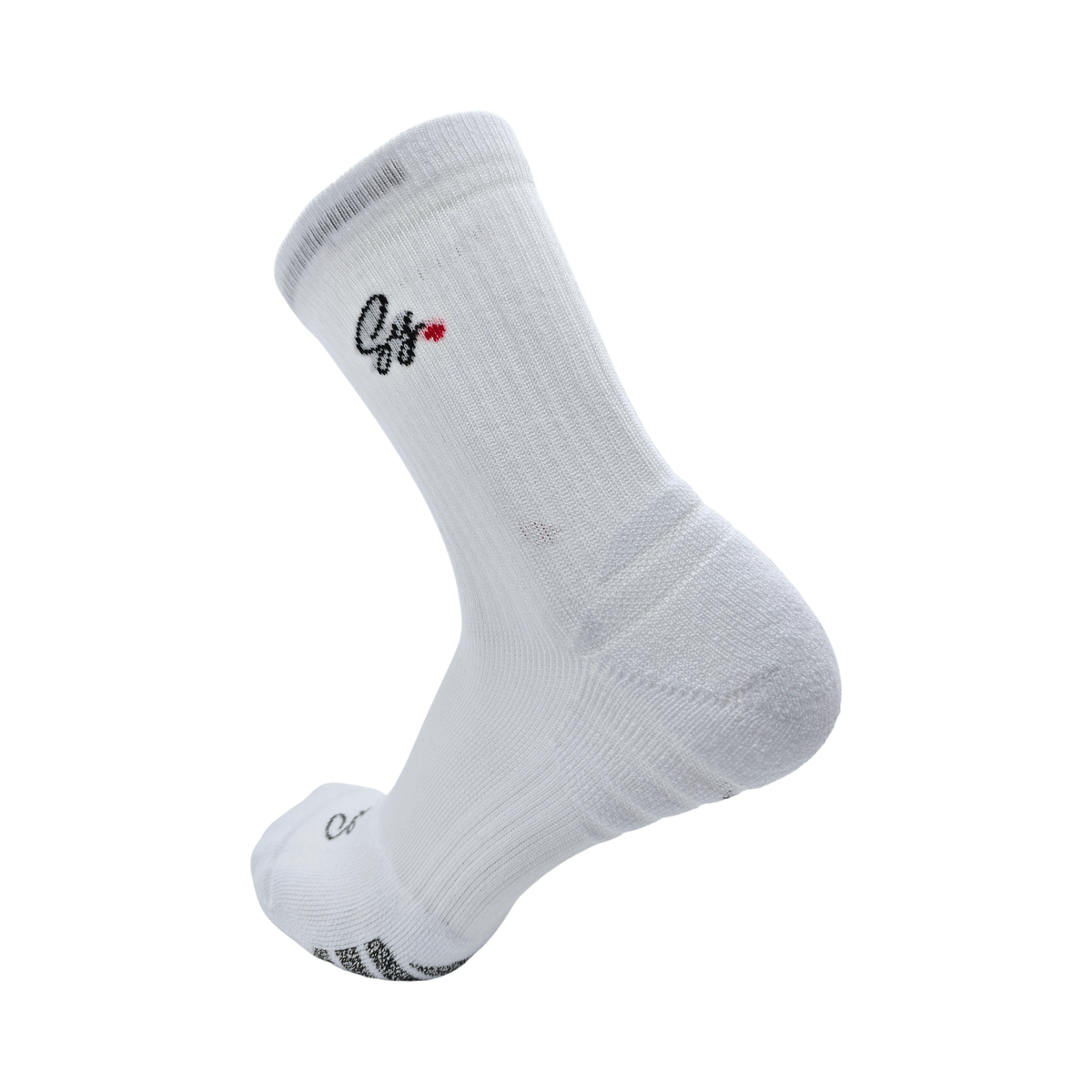 White SY crew sock, seen from the other side